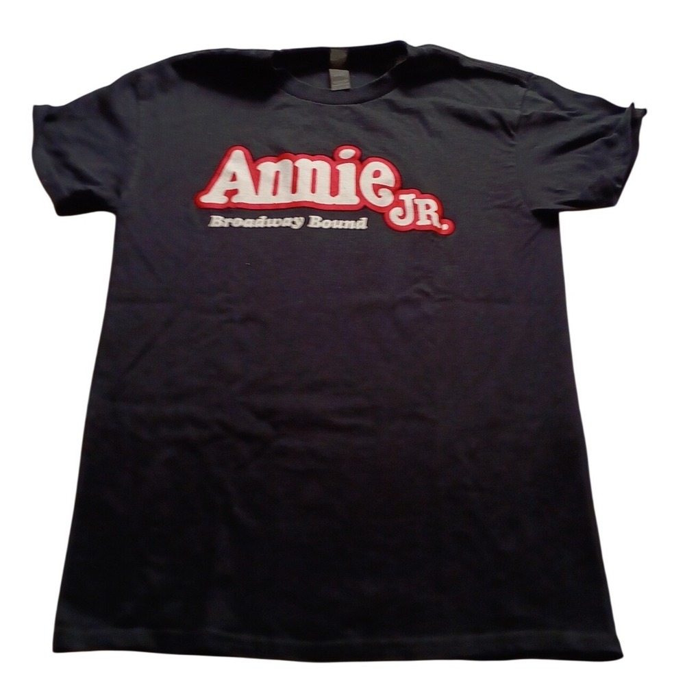 Gildan Annie Jr Broadway Bound Men's T-Shirt Sarah Hall Theatre Black Size S